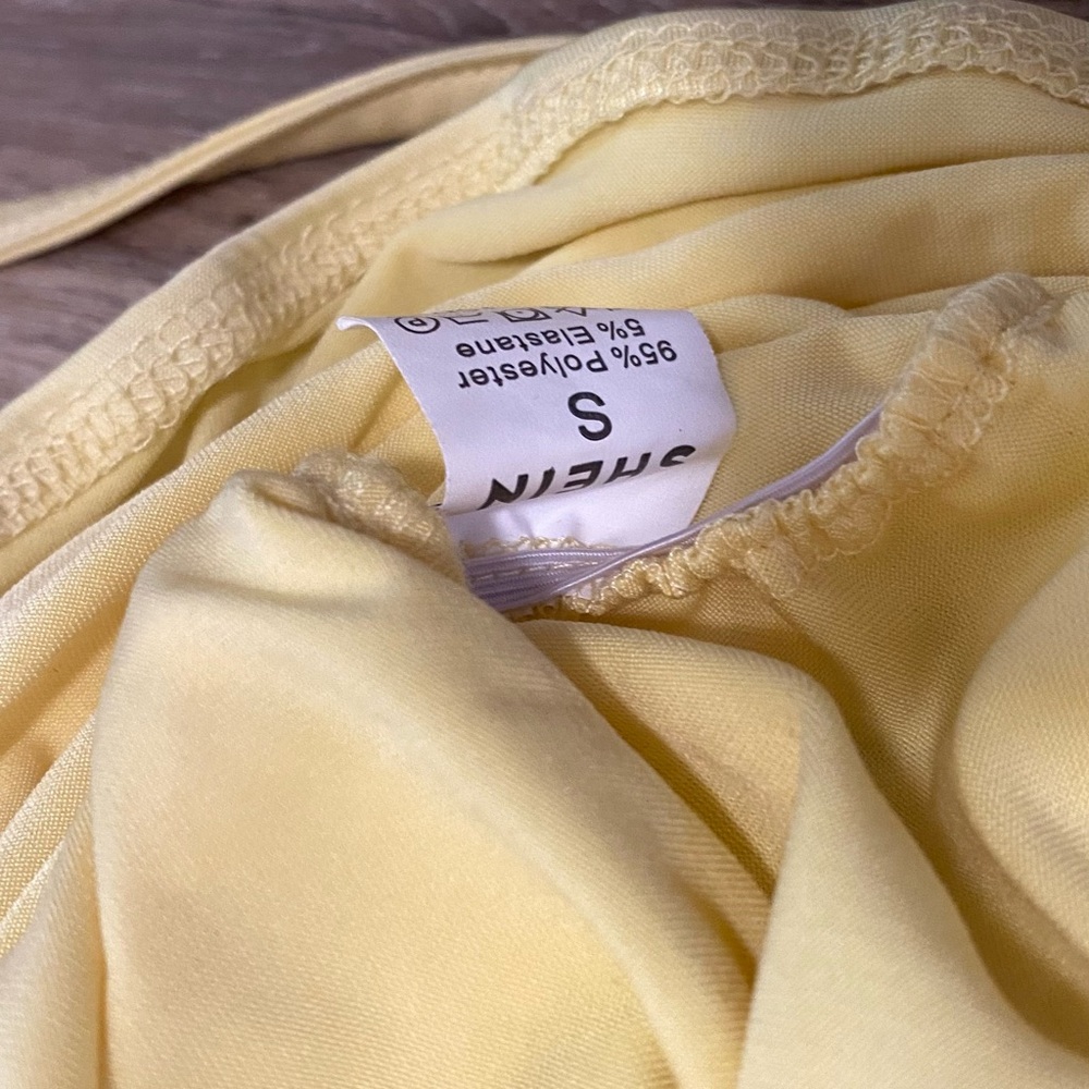 Yellow Ruched Two-Piece Set - Picture 2 of 2